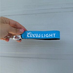 Coors Light Blue Keychain Lanyard with Bottle Opener